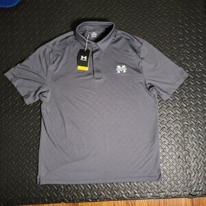 Manhattan University Jaspers Men's Under Armour Golf Polo, Gray, New, UPF 50